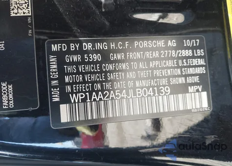 2018 Porsche Macan Sport Edition from USA, damaged, VIN WP1AA2A54JLB04139